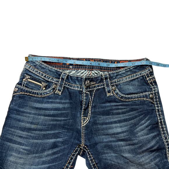 Rock Revival Jeans Kelly‎ Skinny Medium Wash Denim Pants Women's 28 Flap Pocket - Picture 6 of 15
